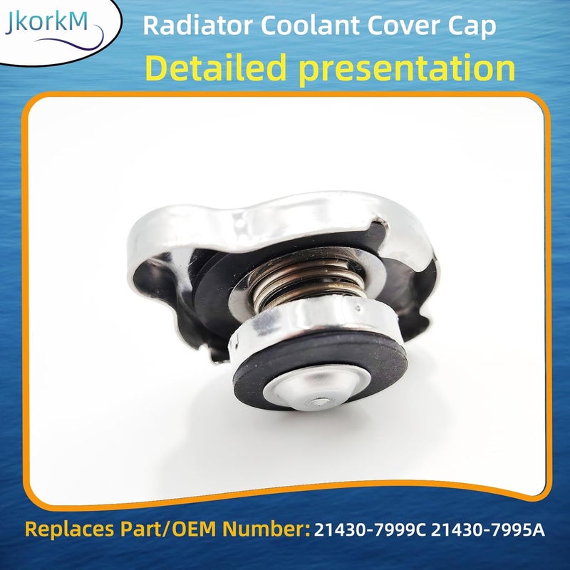 JkorkM غطاء رادياتير 21430-7999C متوافق مع نيسان 200SX 350Z 370Z إنفينيتي FX45 FX35 21430-7995A غطاء سائل التبريد OEM 21430-7999C 21430-7995A 214307996C 214307999A (88kPa (0.9)) - Image 3